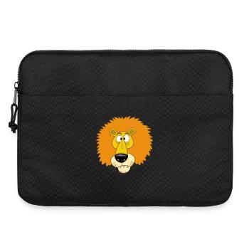 Lion qui louche - Sacoche pour ordinateur portable 15 pouces - noir - Devant