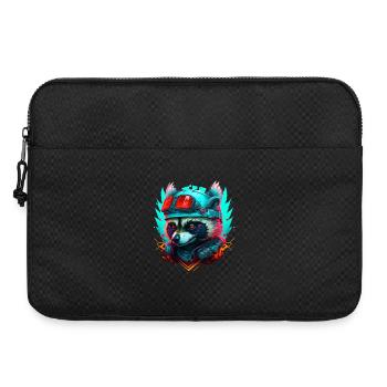 Panda pilote néon steampunk - Sacoche pour ordinateur portable 15 pouces - noir - Devant
