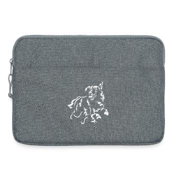 Golden Retriever "Black Edition" - Laptop bag 15" - heather grey - Front