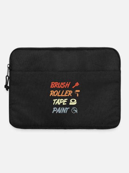 Brush Roller Tape Paint - Laptoptasche 15" - Schwarz