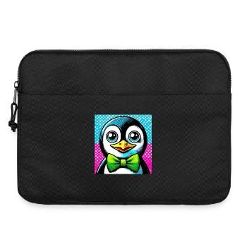 Pingouin avec noeud papillon Pop Art - Sacoche pour ordinateur portable 15 pouces - noir - Devant