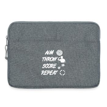 viser, lancer, pointer, répéter - Sacoche pour ordinateur portable 15 pouces - gris chiné - Devant