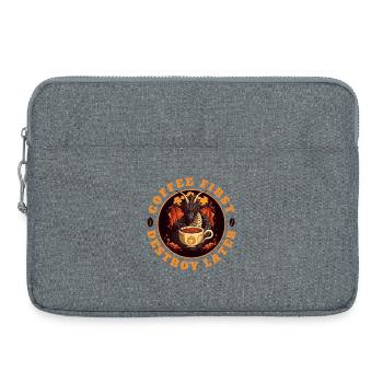 COFFEE FIRST - DESTROY LATER - Laptop bag 15" - heather grey - Front