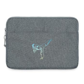 Fille de karaté - Sacoche pour ordinateur portable 15 pouces - gris chiné - Devant