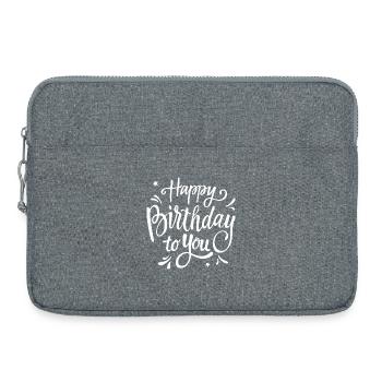 Célébration manuscrite du script d’anniversaire - Sacoche pour ordinateur portable 15 pouces - gris chiné - Devant