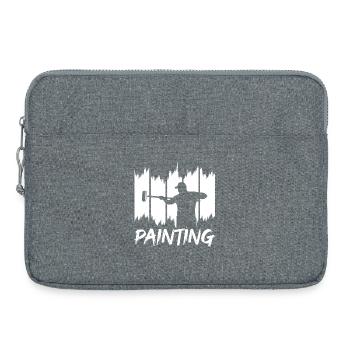 Painting and varnishing - Laptop bag 15" - heather grey - Front