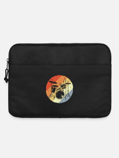 Schlagzeug Retro - Laptoptasche 15" - Schwarz