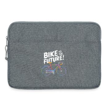 Futuristic Bicycle Design - Laptop bag 15" - heather grey - Front