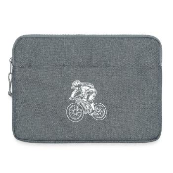 Vélo de montagne Dessin animé Graphique - Sacoche pour ordinateur portable 15 pouces - gris chiné - Devant