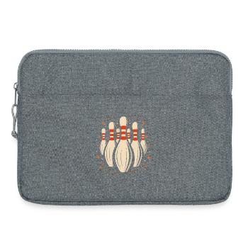 Quilles de bowling de dessin animé - Sacoche pour ordinateur portable 15 pouces - gris chiné - Devant
