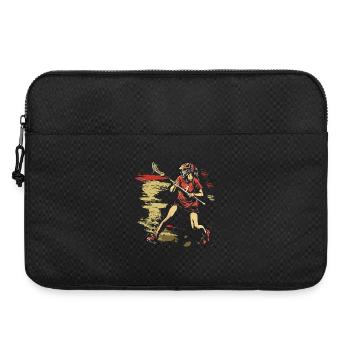 Oldschool Lacrosse Mädchen - Laptoptasche 15" - Schwarz - Vorne