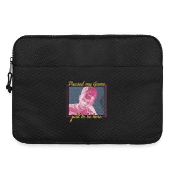 Paused My Game – Retro Gamer Vibes - Laptop bag 15" - black - Front