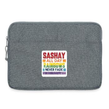 LGBTQIA+ Aufkleber Gay Pride Sashay den ganzen Tag - Laptoptasche 15" - Grau meliert - Vorne