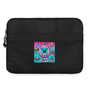 Pixel-Konsole, Retro und Snacks - Laptoptasche 15" - Schwarz - Vorne