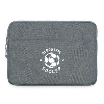 bloodtype soccer symbol - Soccer Team Clubs - Laptop bag 15" - heather grey - Front