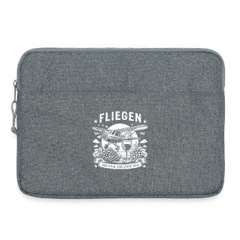Fly and wine, let it be - Laptop bag 15" - heather grey - Front