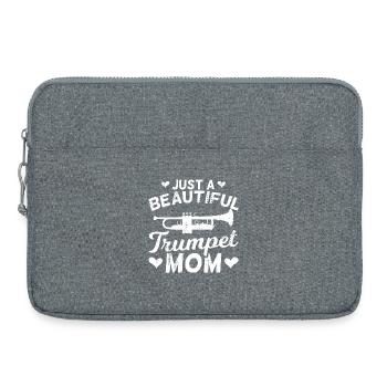 Juste une belle maman trompette - Sacoche pour ordinateur portable 15 pouces - gris chiné - Devant