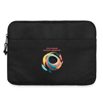 Abstrakte Spirale des Chaos - Laptoptasche 15" - Schwarz - Vorne