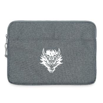 Kompliziertes Design der Stammesdrachenmaske - Laptoptasche 15" - Grau meliert - Vorne