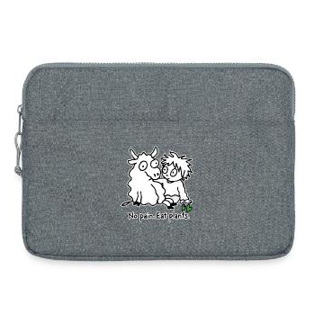 Eat plants - Laptop bag 15" - heather grey - Front