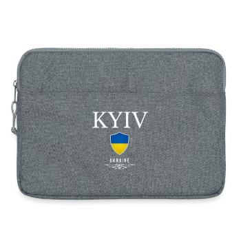 Kiews elegantes Design, ukrainischer Stolz - Laptoptasche 15" - Grau meliert - Vorne