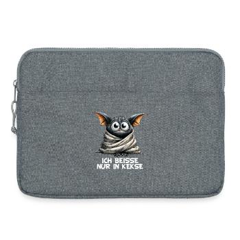 I just bite into cookies weird bat - Laptop bag 15" - heather grey - Front