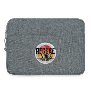 Ambiance reggae, design rétro - Sacoche pour ordinateur portable 15 pouces - gris chiné - Devant