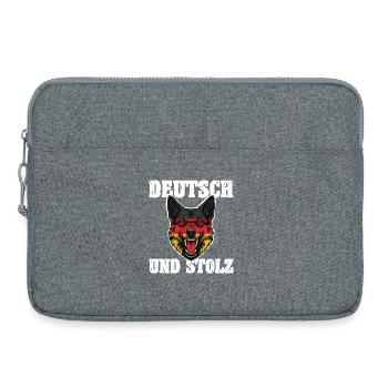 Berger allemand - Sacoche pour ordinateur portable 15 pouces - gris chiné - Devant