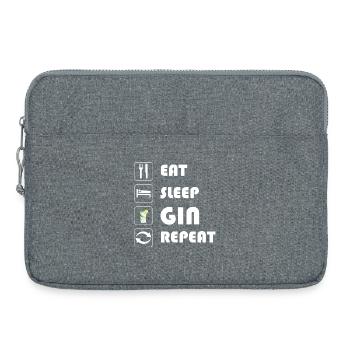 Gin Statement EAT SLEEP GIN REPEAT - Laptoptasche 15" - Grau meliert - Vorne