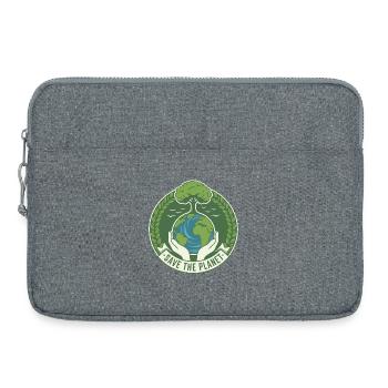 Sauvez la planète Eco Jour de la Terre Nature Design - Sacoche pour ordinateur portable 15 pouces - gris chiné - Devant