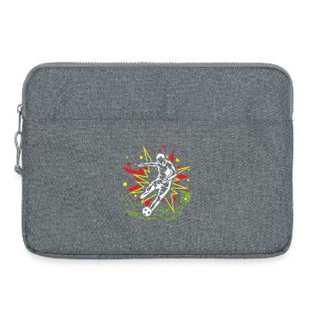Football Coup de pied de football énergique - Sacoche pour ordinateur portable 15 pouces - gris chiné - Devant