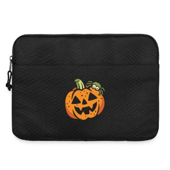 Drôle de citrouille d’Halloween avec araignée - Sacoche pour ordinateur portable 15 pouces - noir - Devant