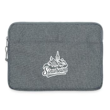 Sinsheim Kraichgau - Illustration mit Schriftzug - Laptoptasche 15" - Grau meliert - Vorne