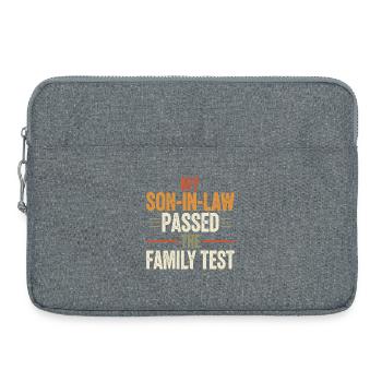 Mother In Law Funny Father In Law - Laptop bag 15" - heather grey - Front