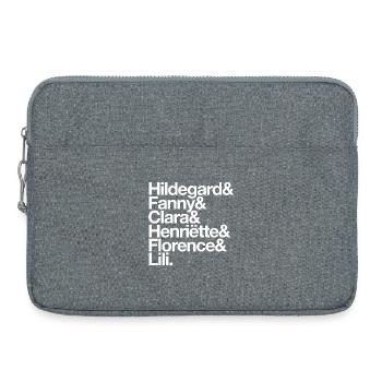 Female composers - Laptop bag 15" - heather grey - Front