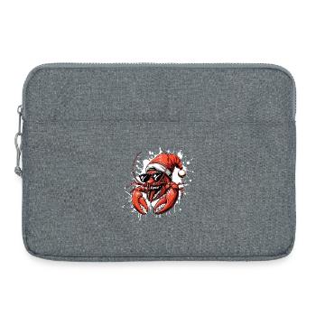Crabe de homard Noël drôle - Sacoche pour ordinateur portable 15 pouces - gris chiné - Devant