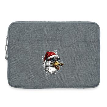 Ente Weihnachten Lustig - Laptoptasche 15" - Grau meliert - Vorne