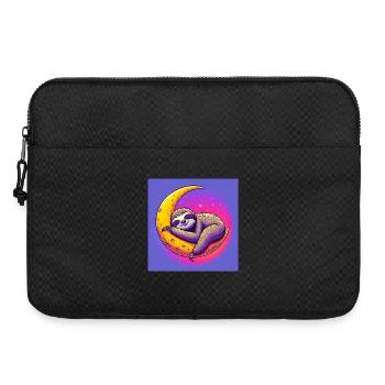La paresse dort sur la Lune - Sacoche pour ordinateur portable 15 pouces - noir - Devant