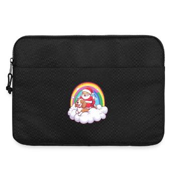 Beagle Hund Weihnachtsmann Weihnachten - Laptoptasche 15" - Schwarz - Vorne