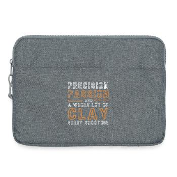 Schützenkönig Tontauben Scheiben Schützenfest - Laptoptasche 15" - Grau meliert - Vorne