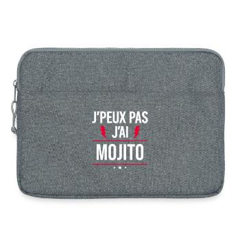 J’peux pas j’ai mojito Humour Apéro - Sacoche pour ordinateur portable 15 pouces - gris chiné - Devant