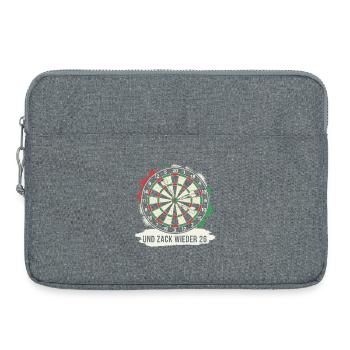 Dart Zack again 26 darts funny saying gift - Laptop bag 15" - heather grey - Front