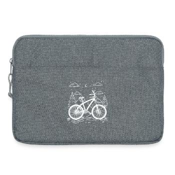 Cycliste de dessin animé - Sacoche pour ordinateur portable 15 pouces - gris chiné - Devant