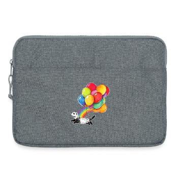 Ballons Furet et arc-en-ciel - Sacoche pour ordinateur portable 15 pouces - gris chiné - Devant