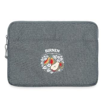 Magie de poire dans une couronne de fleurs - Sacoche pour ordinateur portable 15 pouces - gris chiné - Devant
