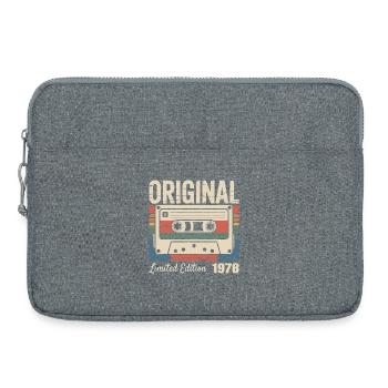 48. Jubiläum – Vintage-Geschenk 1978 - Laptoptasche 15" - Grau meliert - Vorne