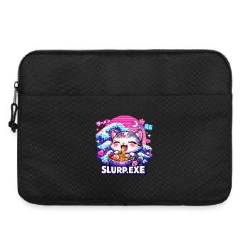 Kawaii Katze Ramen Nudeln Anime Katze - Laptoptasche 15" - Schwarz - Vorne