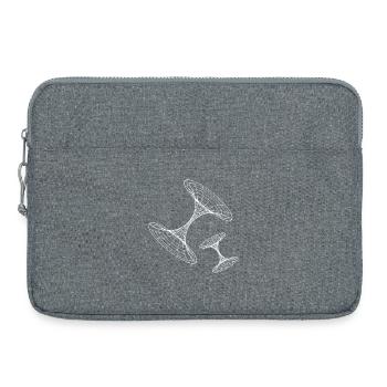 Wireframe Vortex Geometry - Laptop bag 15" - heather grey - Front