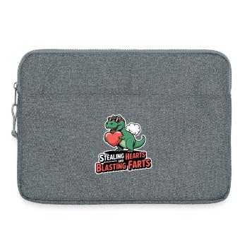 Herzenstehler & Pups-Meister Lustiges Kinder Desig - Laptoptasche 15" - Grau meliert - Vorne