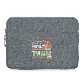 Février 1968 anniversaire 1968 légendes Février - Sacoche pour ordinateur portable 15 pouces - gris chiné - Devant